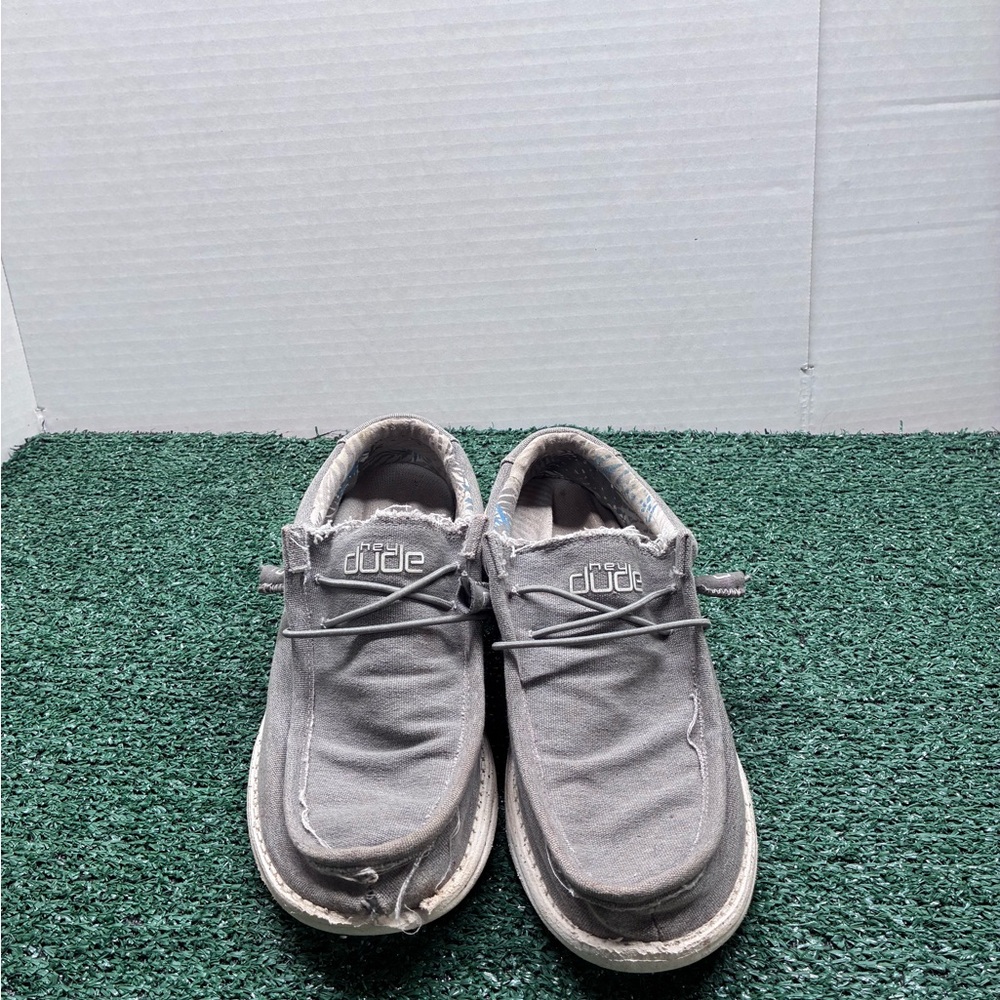 Hey Dude Men's Light Gray Slip-On Loafers